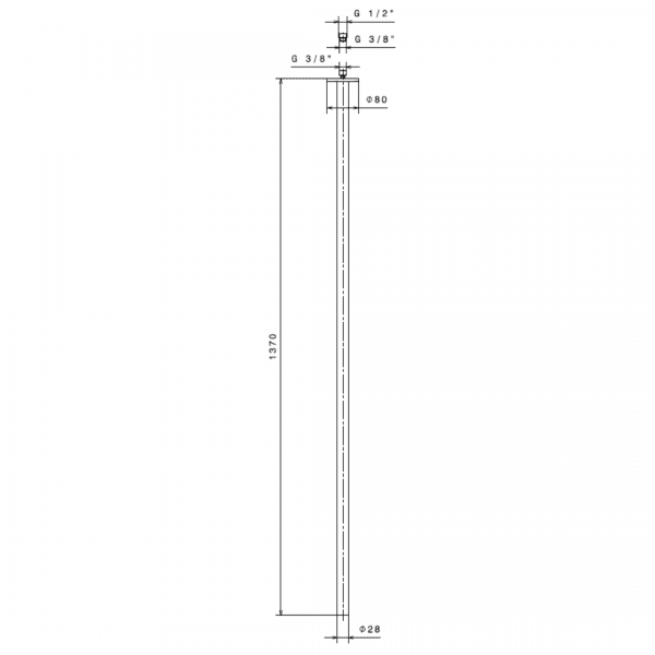 65843 N Ergo Ceiling Spout for Basin Group 1370mm_Stiles_TechDrawing_Image