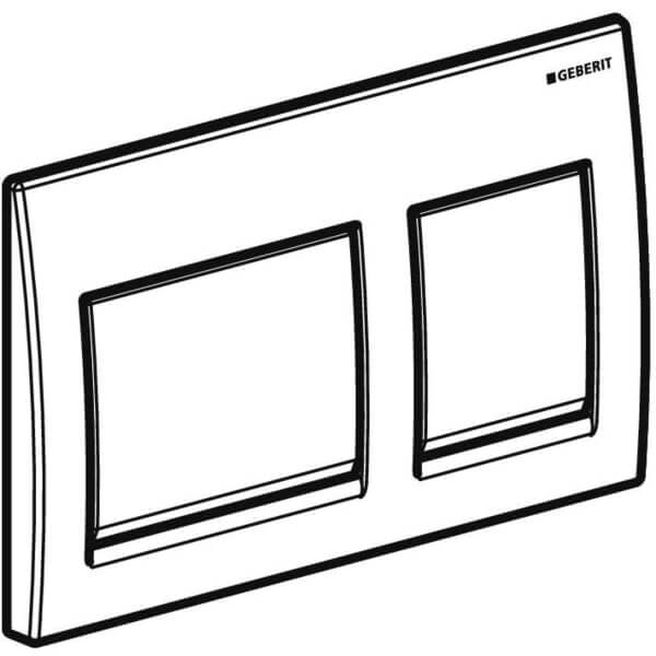 Geberit Alpha 15 White Actuator Plate_Stiles_TechDrawing_Image