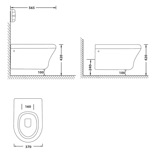 TH01308A Betta Diplomat WH with soft close seat and cover_Stiles_TechDrawing_Image
