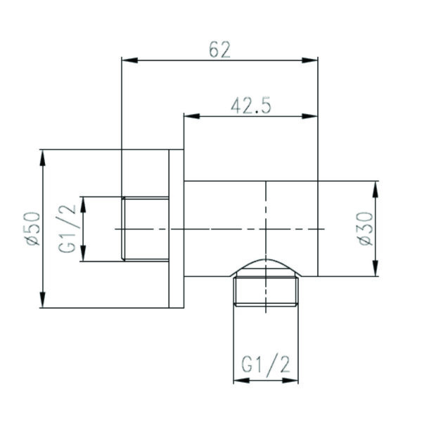 WA-003-Gio Bella Round Outlet and Bracket_Stiles_TechDrawing_Image